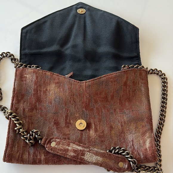 Posse suede brown crossbody or shoulder bag - Picture 7 of 8